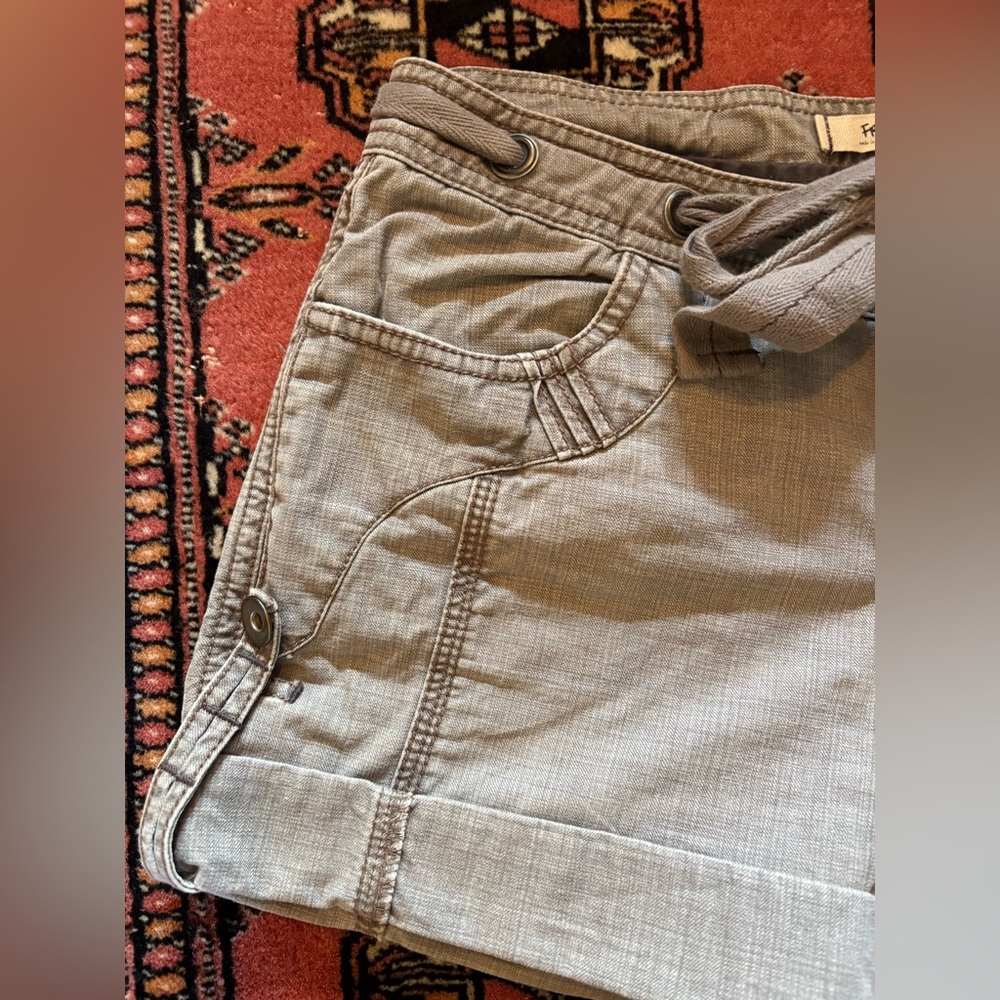 Free People Tan Cargo Shorts - Picture 2 of 4